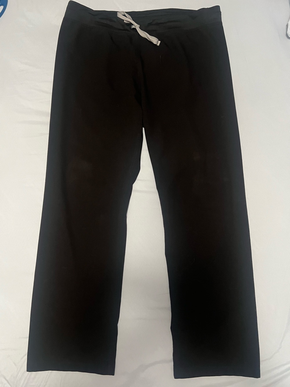 Figs Women's Black Straight-Leg scrub Pants with Drawstring